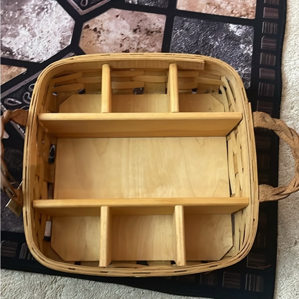 Woven Basket with Dividers